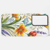 Wilde bloemen samsung galaxy hoesje (Linkerkant)
