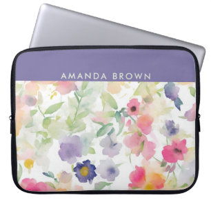 Wilde bloemen Schattig Trendy Chic Stijlvol Laptop Sleeve