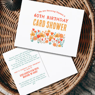 Wilde Bloemen Shower per Post Verjaardagskaart Sho Briefkaart