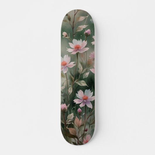 wilde bloemen skateboard (Voorkant)