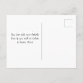 Wilde Bloemen Sla De Datum Op Ansichtkaart Aankondigingskaart (Achterkant)