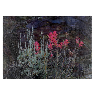 Wilde bloemen snijplank
