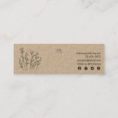 Wilde Bloemen Social Icon KRAFT Aangepaste Grootte Mini Visitekaartje (Achterkant)