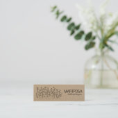 Wilde Bloemen Social Icon KRAFT Aangepaste Grootte Mini Visitekaartje (Staand voorkant)
