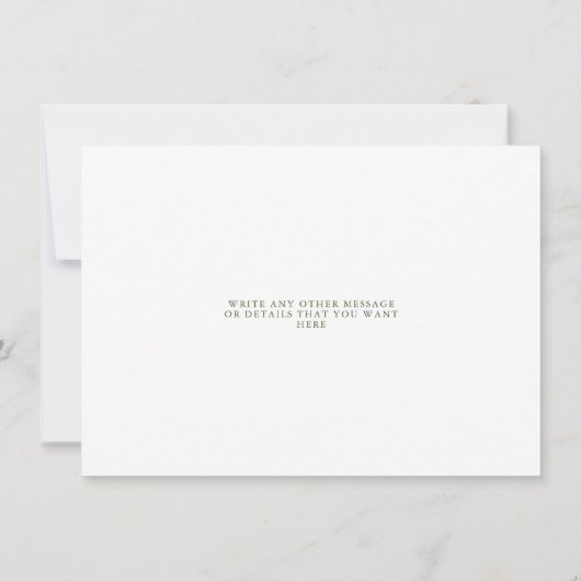 Wilde bloemen sparen de Datum Save The Date (Achterkant)