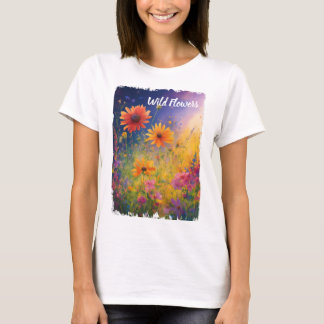 Wilde bloemen t-shirt