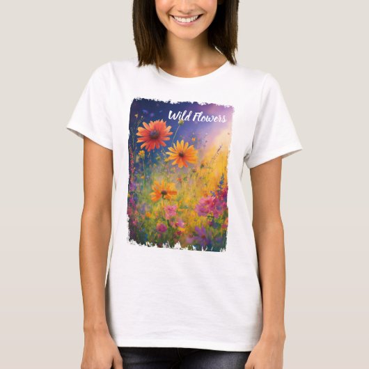 Wilde bloemen  t-shirt (Voorkant)