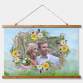 Wilde bloemen tegen een blauwe hemel hangend wandkleed (Voorkant)