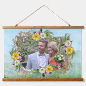 Wilde bloemen tegen een blauwe hemel hangend wandkleed (Voorkant 2)