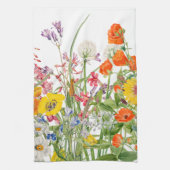 Wilde bloemen theedoek (Verticaal)