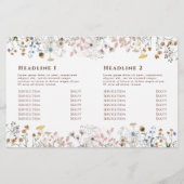 Wilde bloemen tweevoudig brochure (Achterkant)