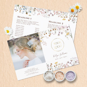 Wilde bloemen tweevoudig brochure