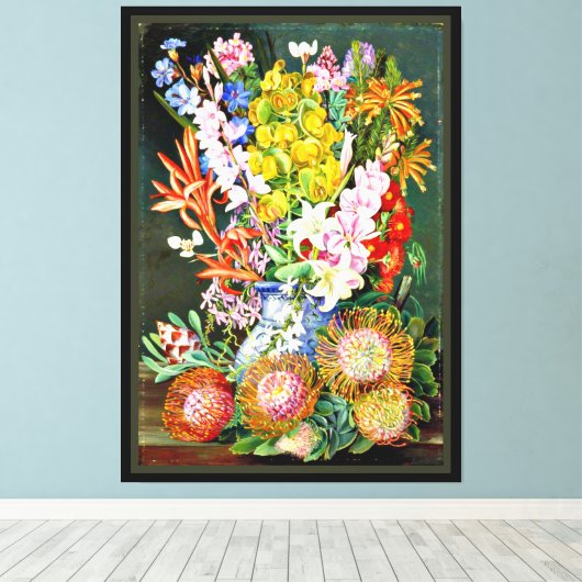 Wilde bloemen van Ceres, Zuid-Afrika Canvas Afdruk (Insitu (Houten vloer))