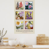 Wilde bloemen van Noord-Amerika [A] Poster (Keuken)