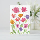 Wilde Bloemen Veld Briefkaart (Staand voorkant)