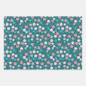  wilde bloemen Verpakkingspapier Reeks 3 Inpakpapier Vel (Voorkant 3)