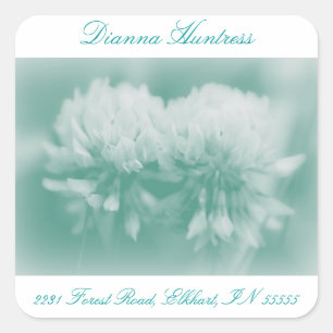 Wilde bloemen vierkante sticker