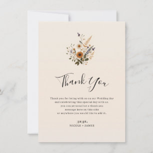 Wilde Bloemen Vintage Bloemen Boheemse Dank je Kaart