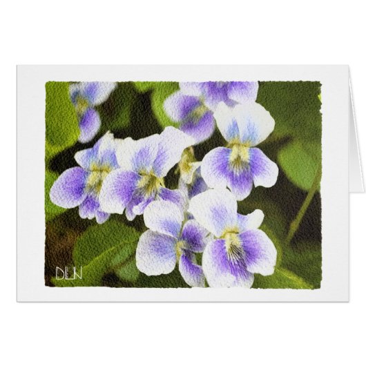 Wilde bloemen Violet/Floral/Waterverf Kijk (Voorkant Horizontaal)