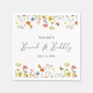 Wilde Bloemen Vlinders Boho Brunch & Mousserende W Servet