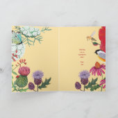 Wilde bloemen Vogeldag Kaart (Binnen)