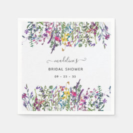 Wilde bloemen Vrijgezellenfeest Servet