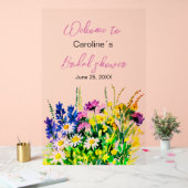 Wilde bloemen vrijgezellenfeest teken acryl bord (Huwelijk)