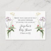 Wilde bloemen Waterverf bijen Informatiekaartje (Achterkant)