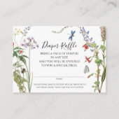 Wilde bloemen Waterverf bijen Informatiekaartje (Voorkant)