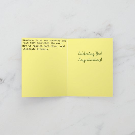 Wilde bloemen wenskaart kaart (Binnen)