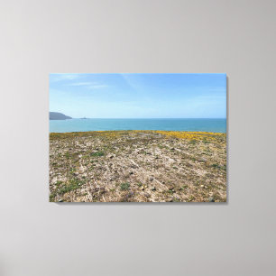 Wilde bloemen weven canvas afdruk