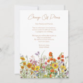 Wilde bloemen Wijziging plannen uitstellen huwelij Aankondiging (Voorkant)