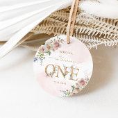 Wilde bloemen Wild Een blush roze meisje verjaarda Bedankjes Labels