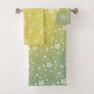 Wilde Bloemen Zomer Geel Madeliefje Patroon Bad Handdoek