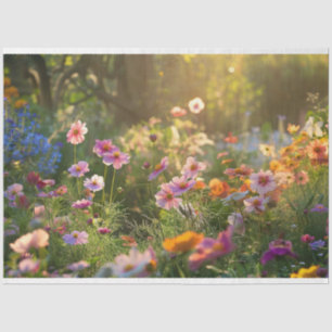 Wilde bloemen zonovergoten Serenade Decoupage Tissuepapier