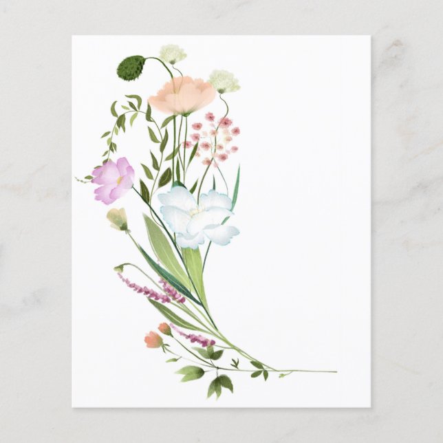 Wilde bloemenbos tegen achtergrond (Voorkant)