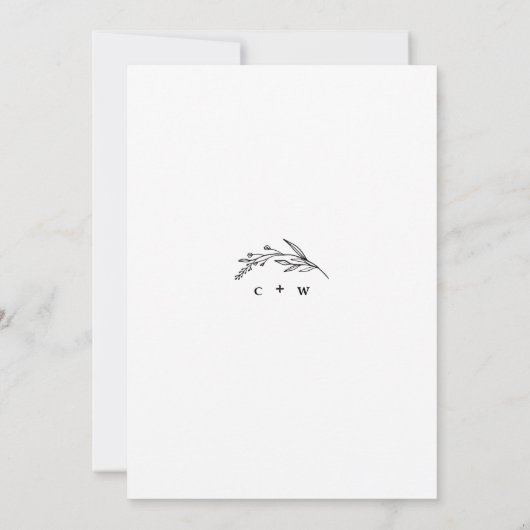 Wilde Bloemenkrans Folk Rustieke Oefenavond Dinner Kaart (Achterkant)