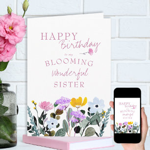 Wilde Bloemenrand Bloeiende Wonderbaarlijke Verjaa Kaart