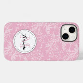 Wilde bloemenroze roze zwart Case-Mate iPhone case (Achterkant (horizontaal))