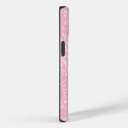 Wilde bloemenroze roze zwart Case-Mate iPhone case (Achterkant / Rechts)