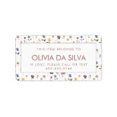 Wilde-bloemenschoollabels |  etiket (Voorkant)