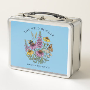 Wilde Bloementuin Metaal Zaadblik of Lunchbox