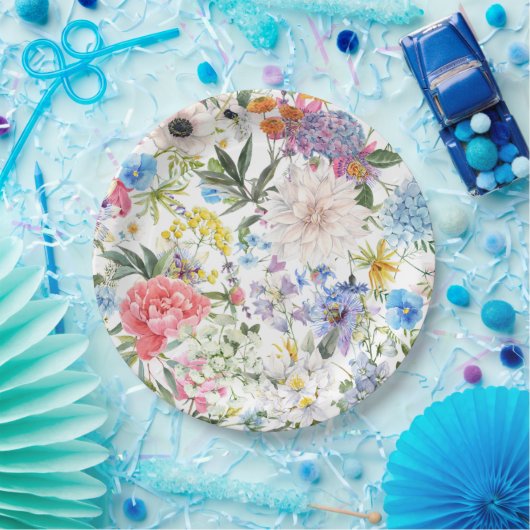 Wilde bloementuin Papier Bord (Feest)