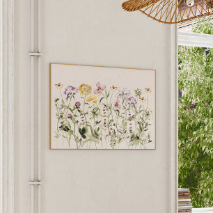 Wilde Bloementuin Poster