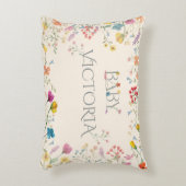 Wilde bloementuintuin Baby Gepersonaliseerde kusse Accent Kussen (Voorkant(Verticaal))