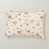 Wilde bloementuintuin Baby Gepersonaliseerde kusse Accent Kussen (Achterkant)