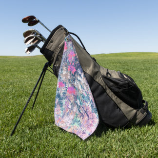 Wilde Bloemenveld Impressionisme -Roze Golfhanddoek