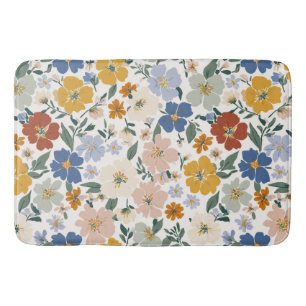 Wilde Bloemenweide Boho Patroon Badmat