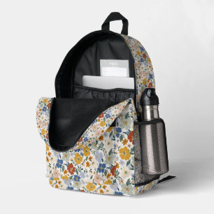 Wilde Bloemenweide Boho Patroon Bedrukte Rugzak