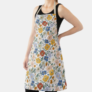 Wilde Bloemenweide Boho Patroon Schort